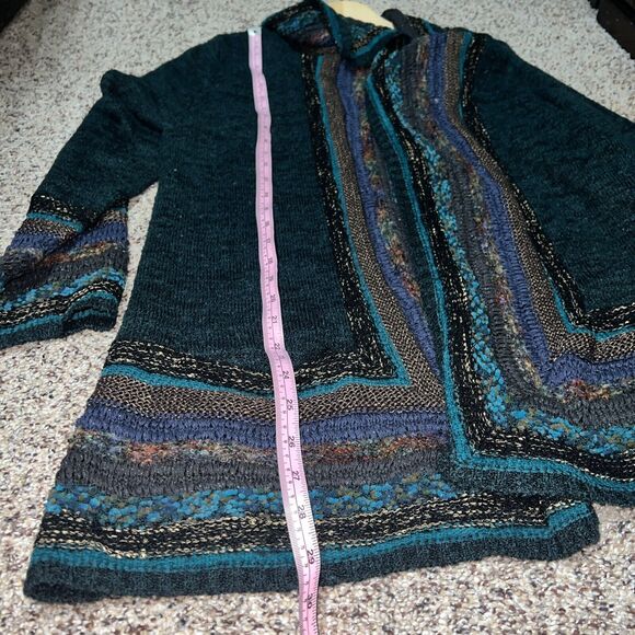 Soft Surroundings Nahla Cardigan Sweater Womens L Multicolor Open Front Boho - Picture 7 of 8